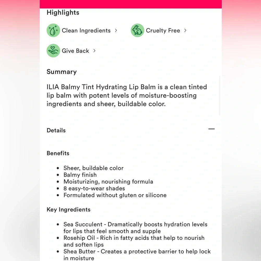 ILIA ‘Wanderlust’ Balmy Tint Hydrating Lip Balm